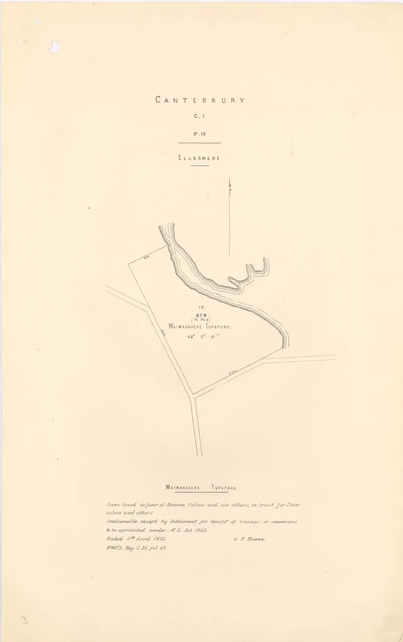 Reserve 879 - Waiwakaheke Tupapaku - Ellesmere - 1870