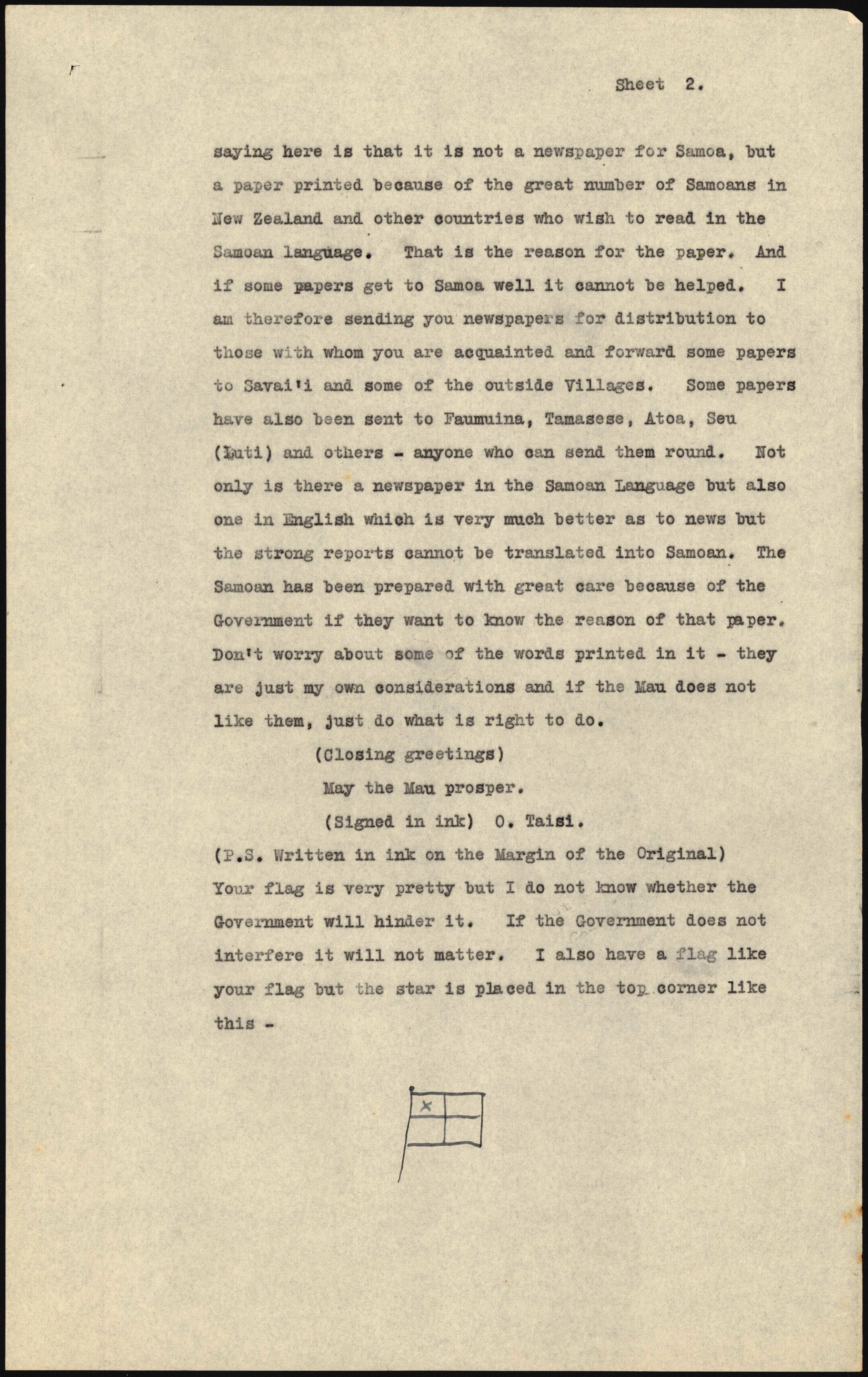 Archival image of a letter.