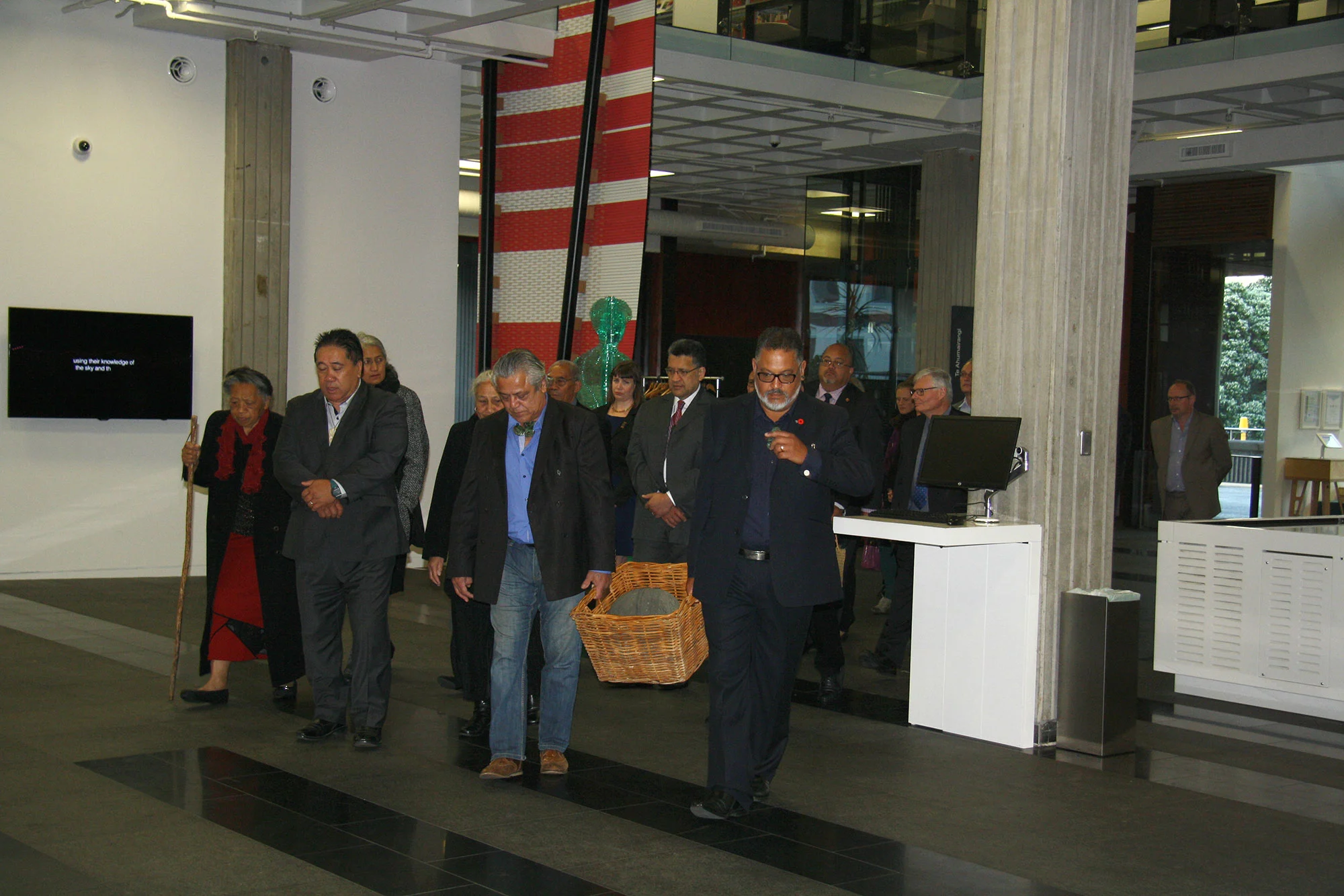 Mauri stones arrive at the National Library