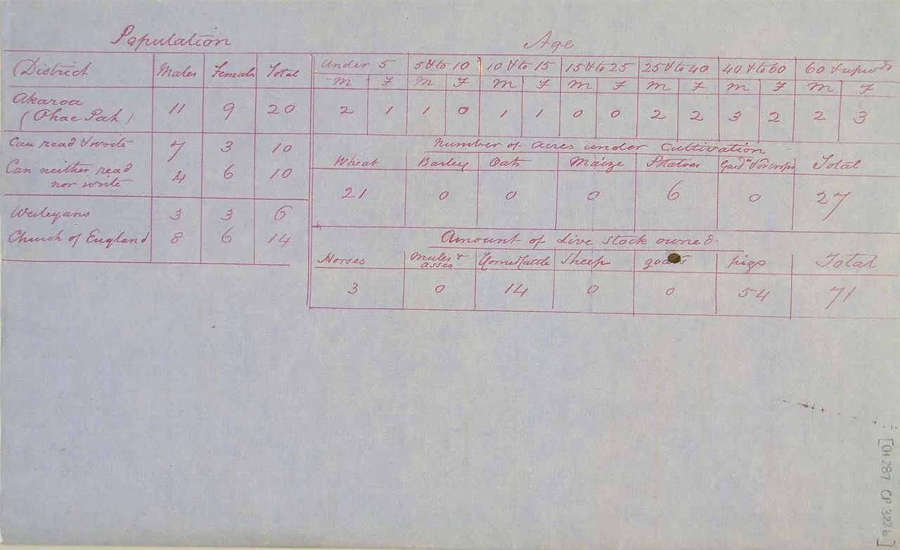 Maori Population at Akaroa - 1857 - Page 1