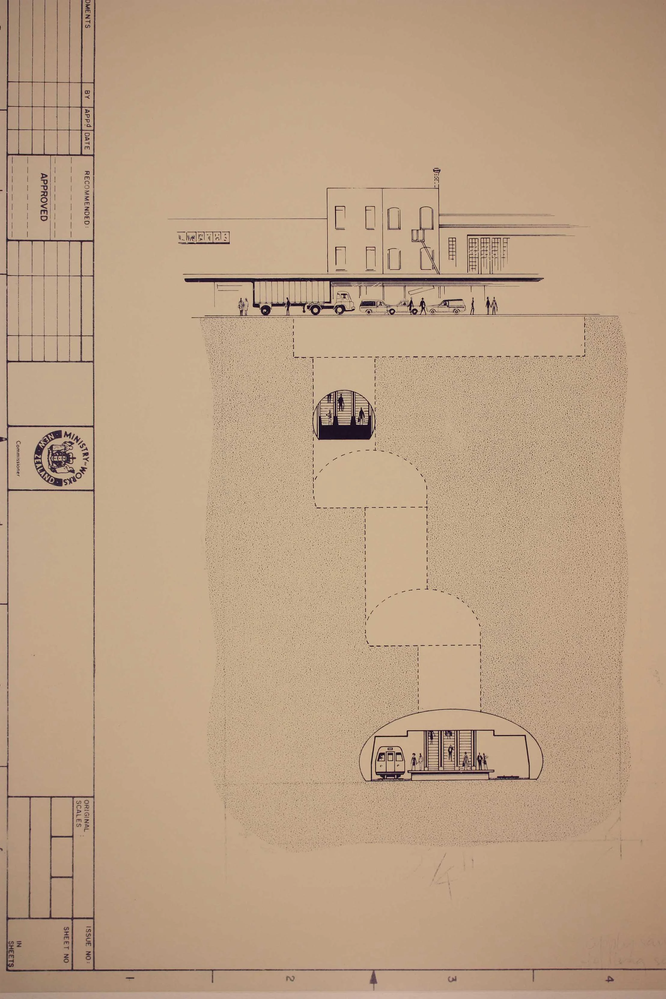 Diagram showing proposed underground station