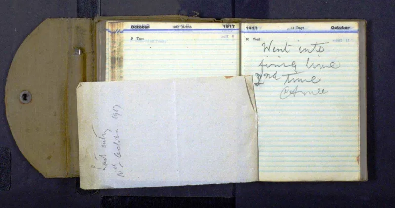 Alexander Mee's War Diary dated 10 October 1917