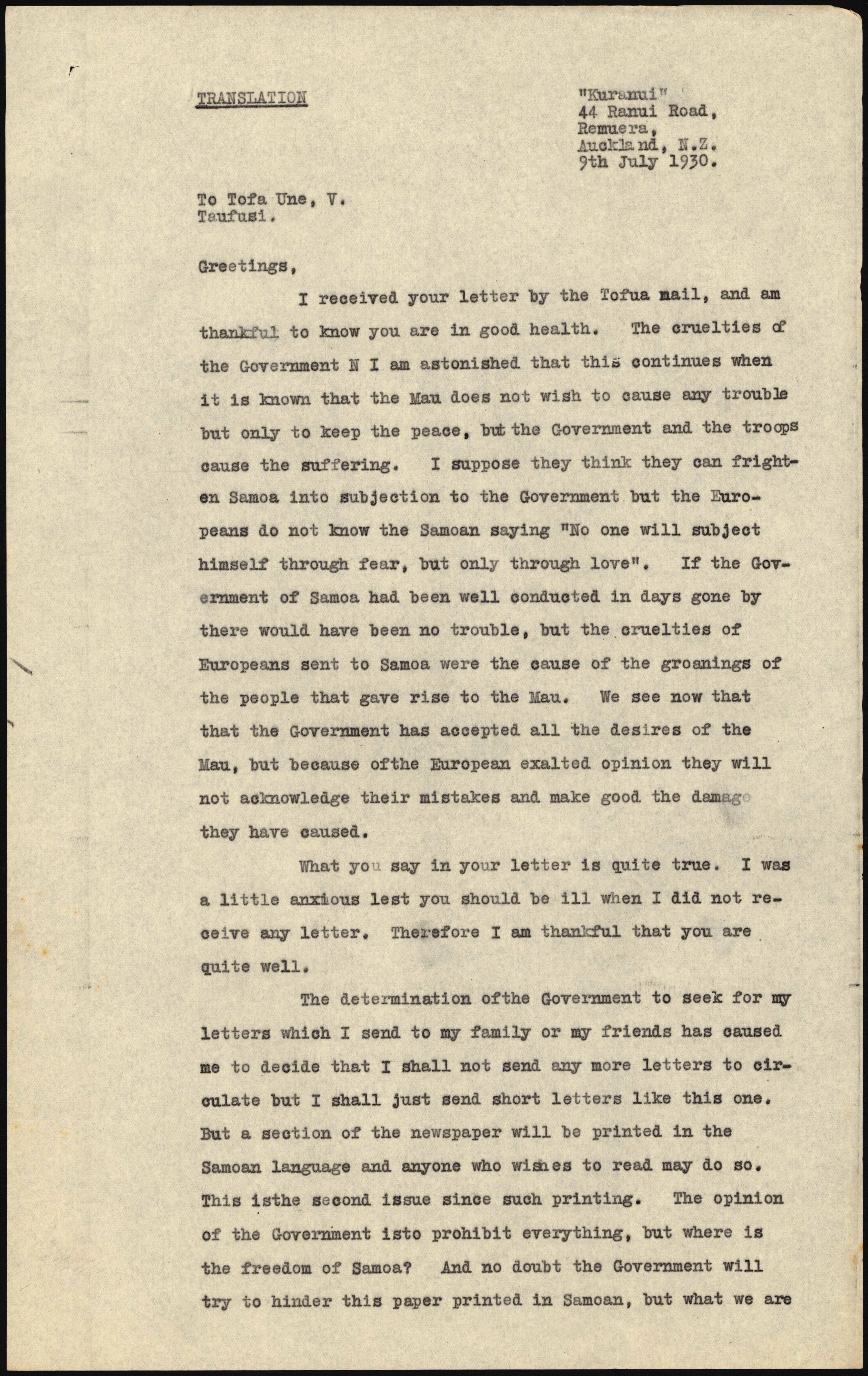 Archival image of a letter.
