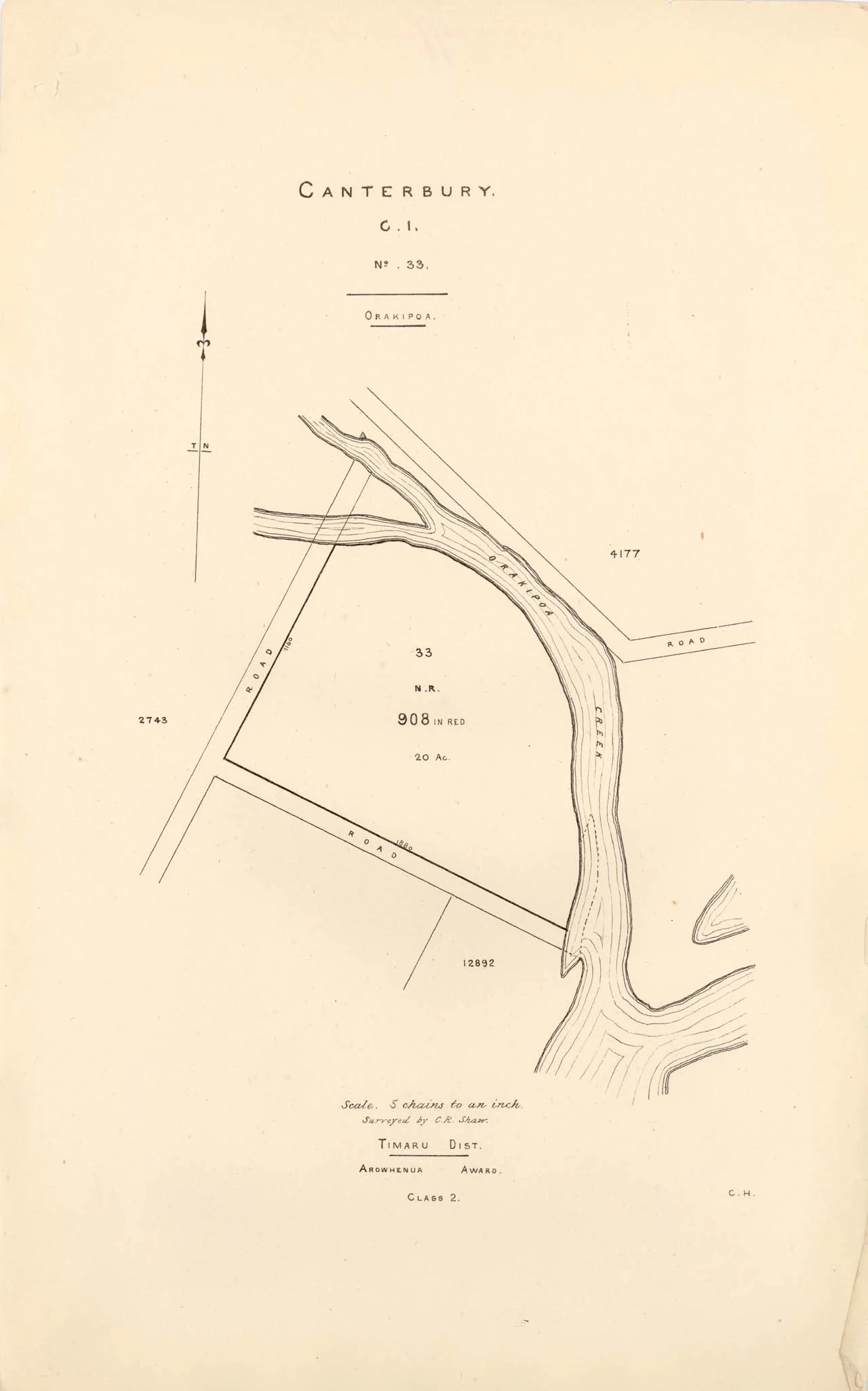 Reserve 908 - Orakipoa - 1870