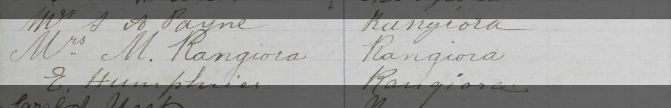 Signature on a Waitangi sheet