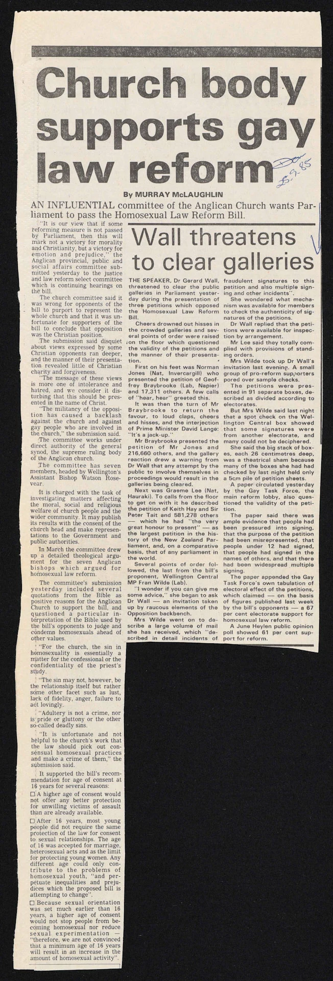 Old newspaper clipping