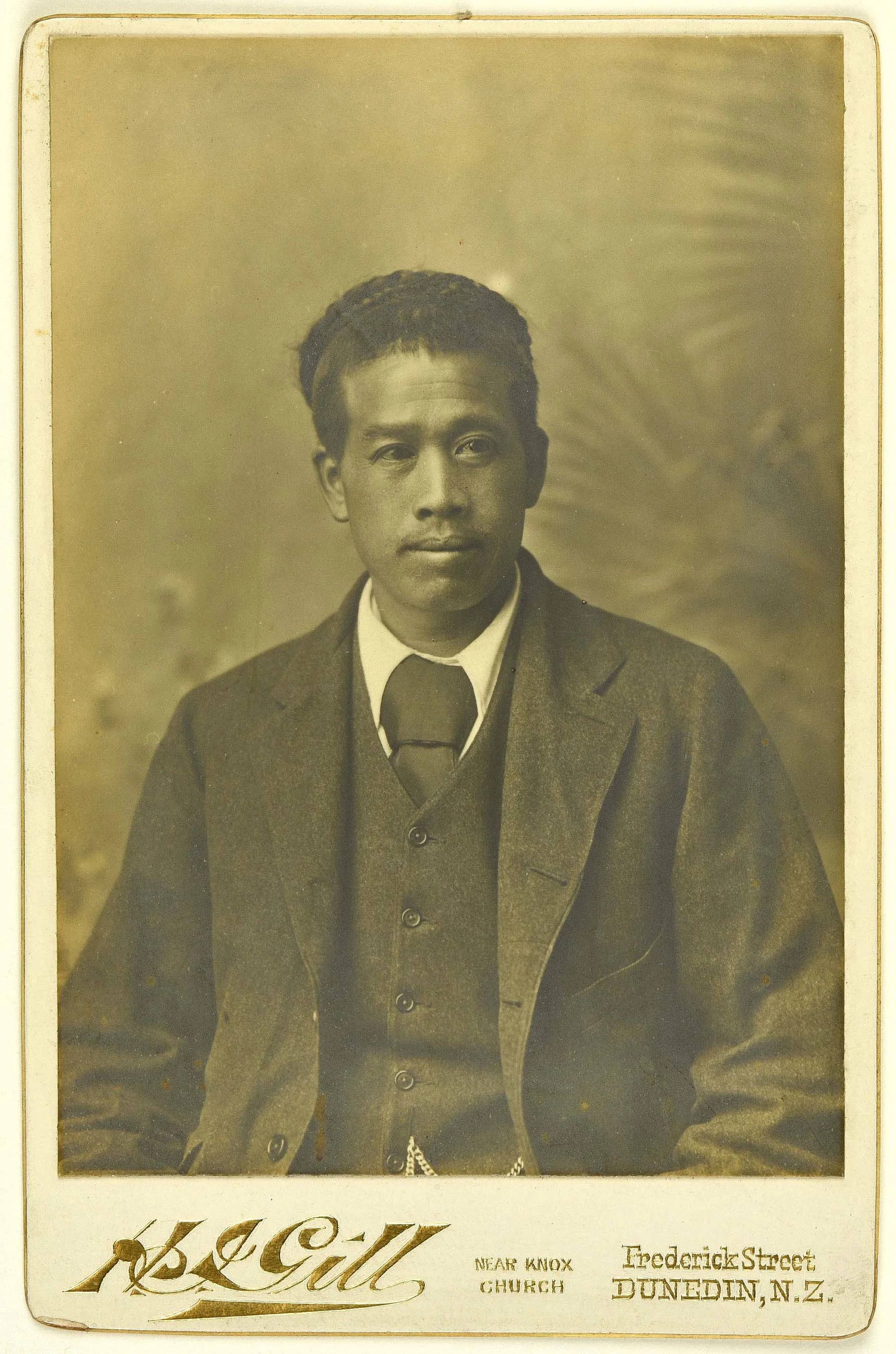 Sepia photo portrait of a Chinese man