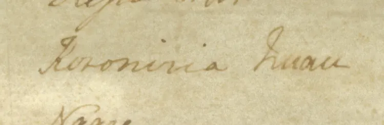 Koroniria Nuau signature