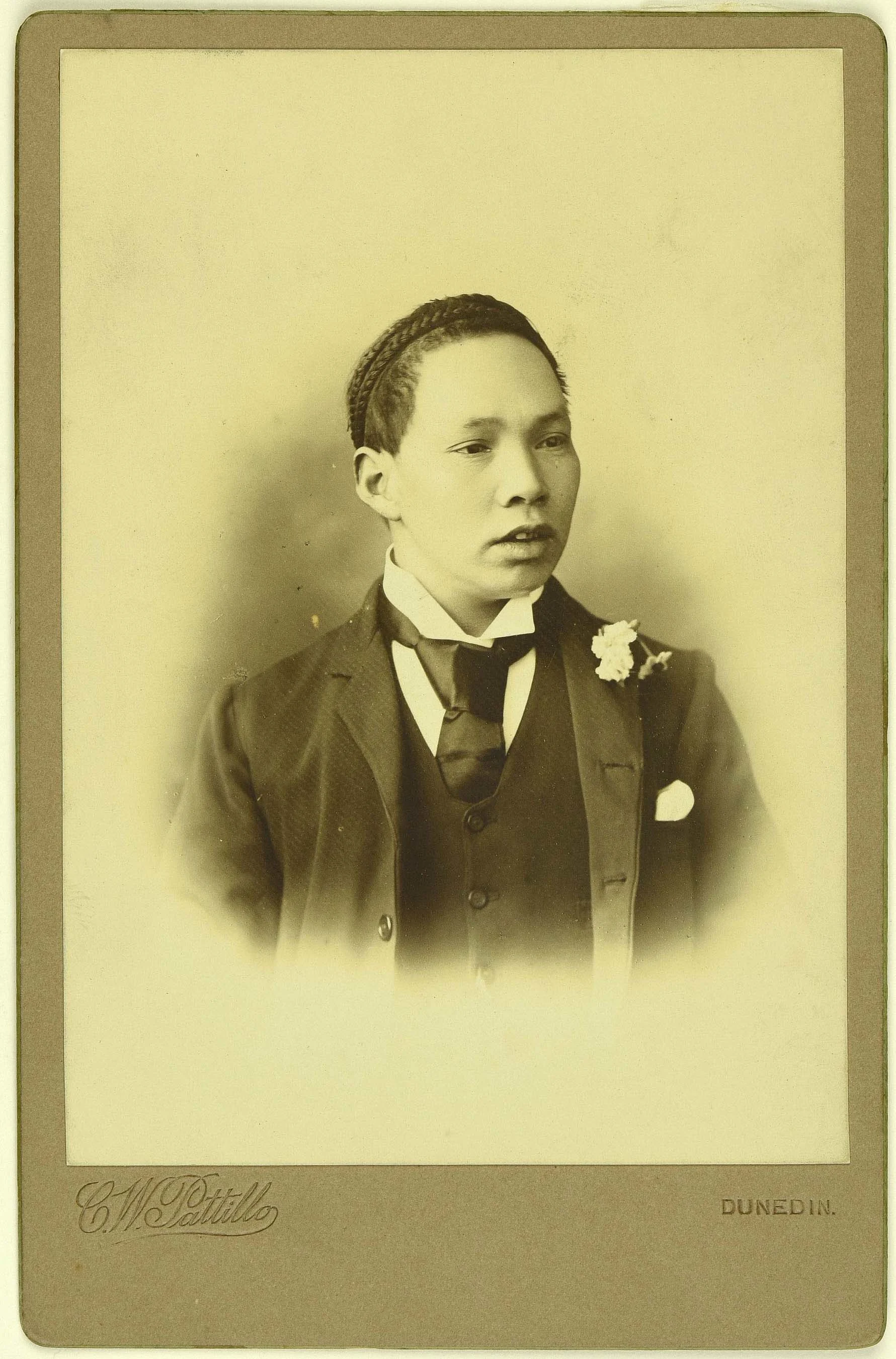 Sepia photo portrait of a Chinese man