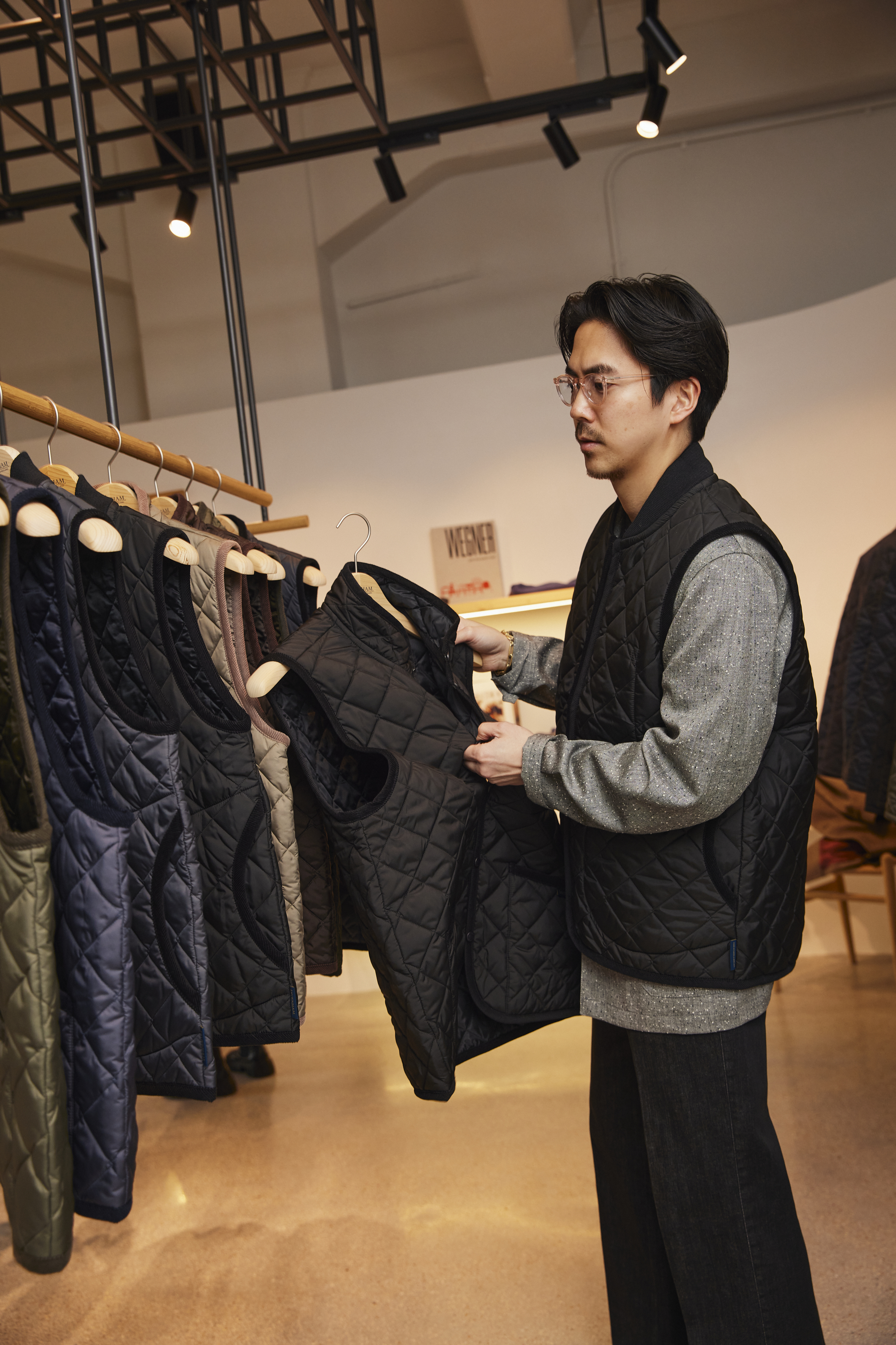 ラベンハム　ダブルジレ Jackman X Lavenham Collarless Gilet Mens / ジャックマン