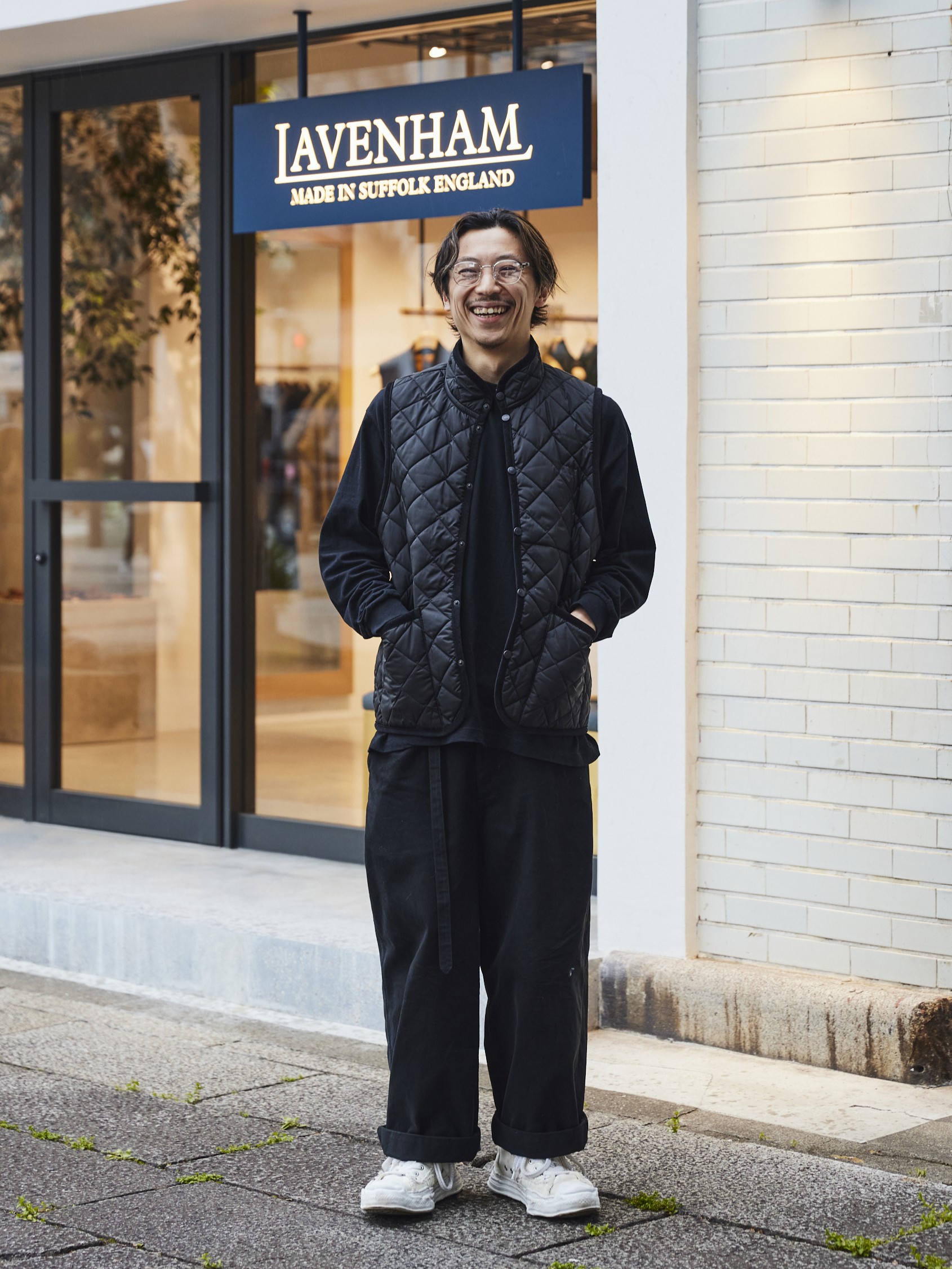 ラベンハム　ダブルジレ Layering Style Samples at Lavenham Yokohama S25 · ラベンハム
