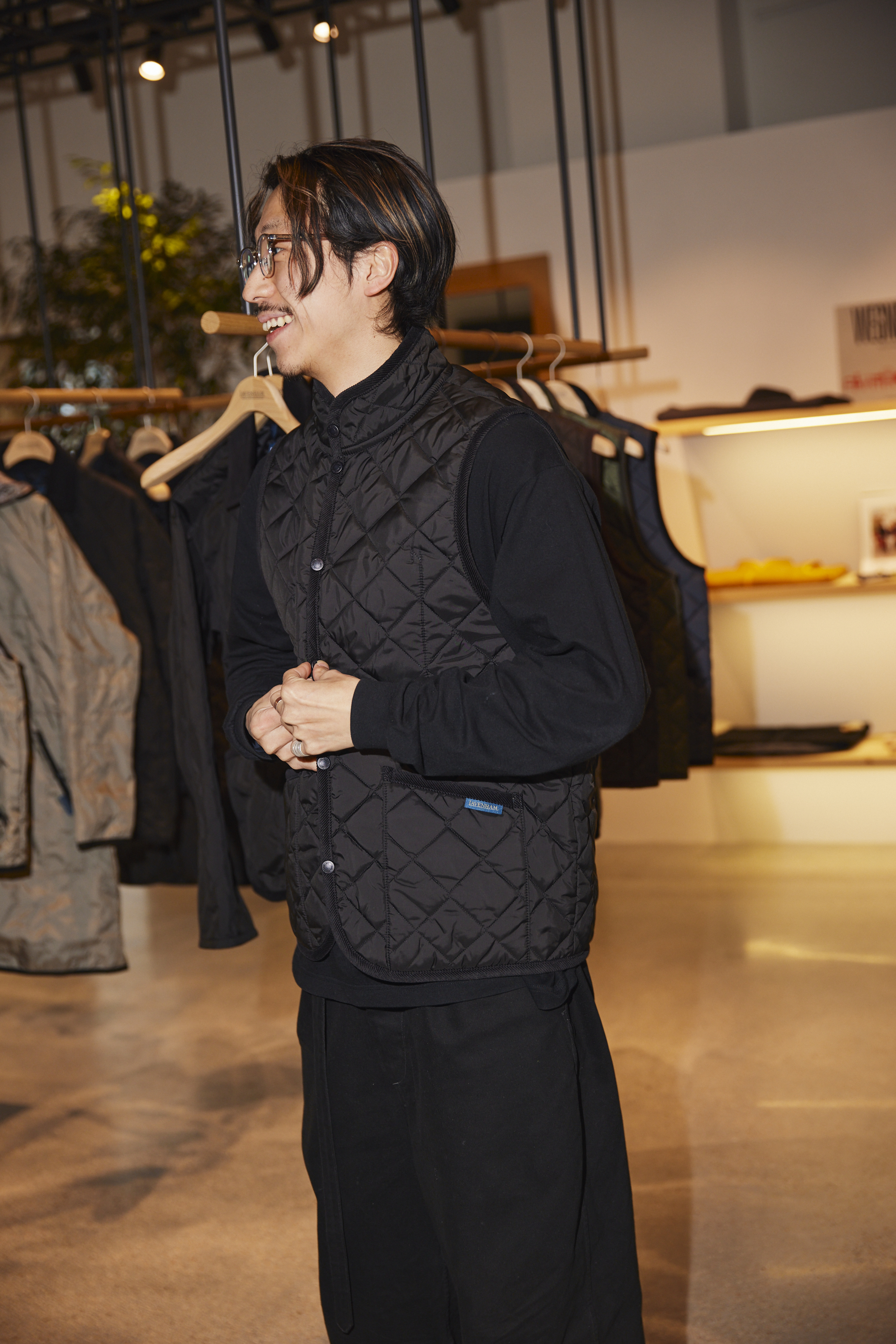 ラベンハム　ダブルジレ Layering Style Samples at Lavenham Yokohama S25 · ラベンハム