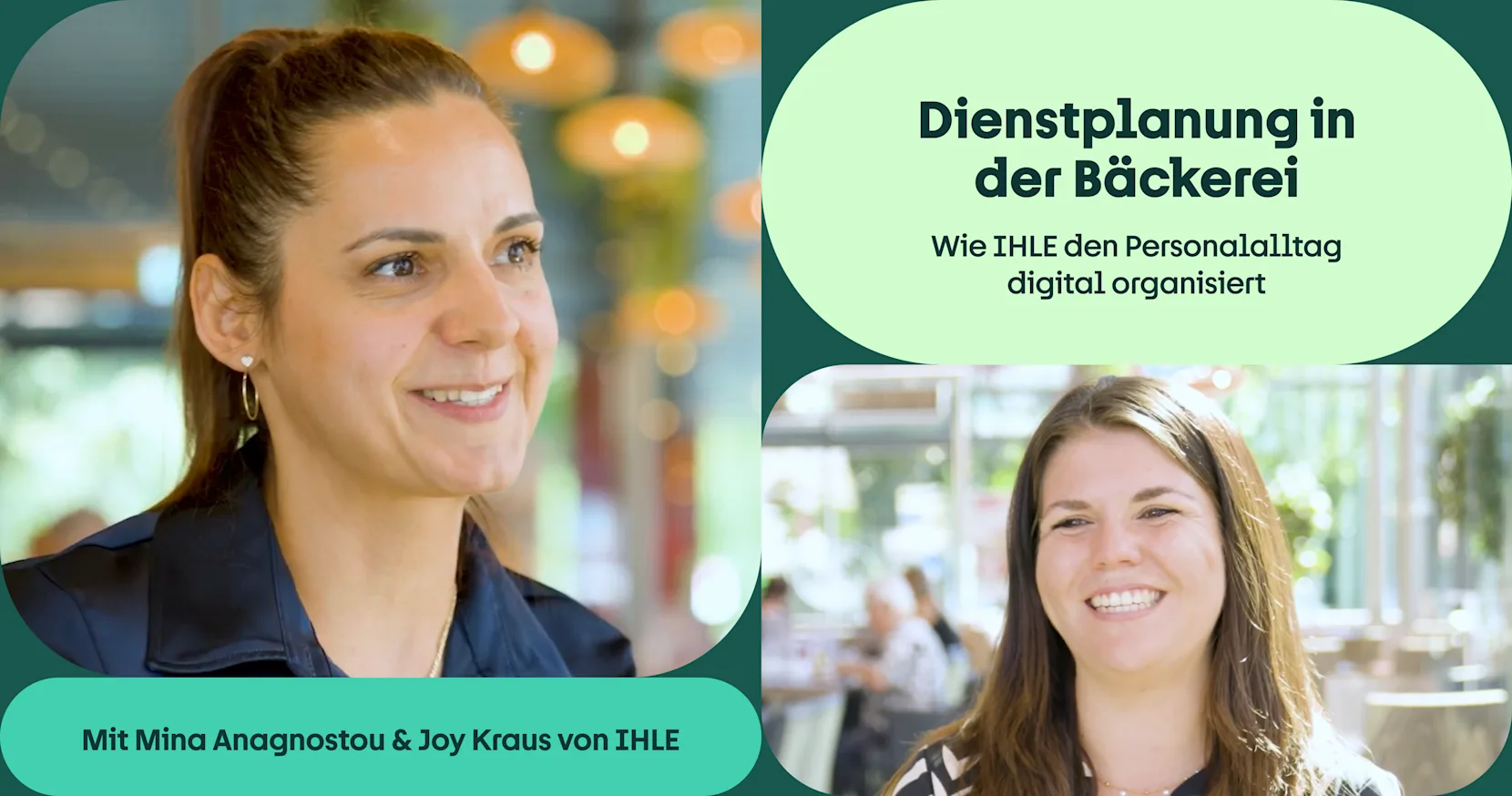 Dienstplanung in der Bäckerie: Interview mit Ihle zur digitalen Personalorganisation, Fotos von Mina und Joy von Ihle