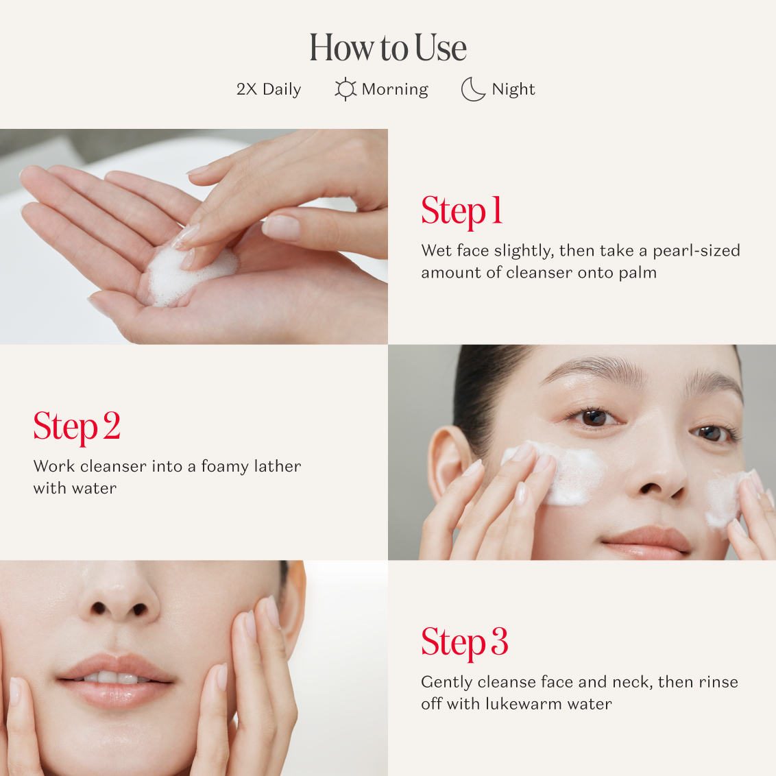 Facial Treatment Gentle Cleanser: Foam Cleanser for silky soft