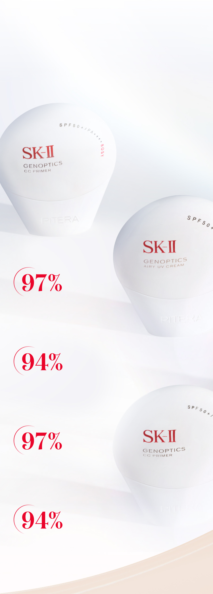 化粧下地 SK-II GENOPTICS CC PRIMER Rosy SPF50 SK-II GenOptics CC Primer SPF50+ – Everglow Cosmetics
