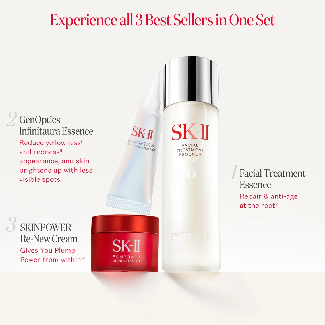 Experience all 3 best sellers in one set