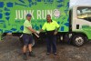 Junk Run team member meeting with a waste reallocation partner.