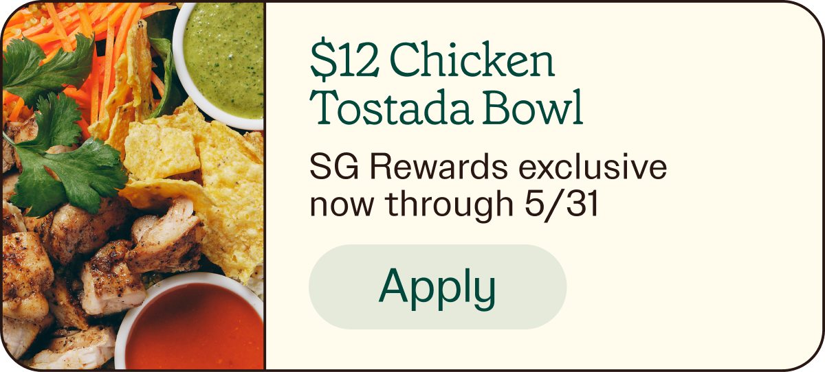 Image of the $12 Chicken Tostada Bowl reward tile