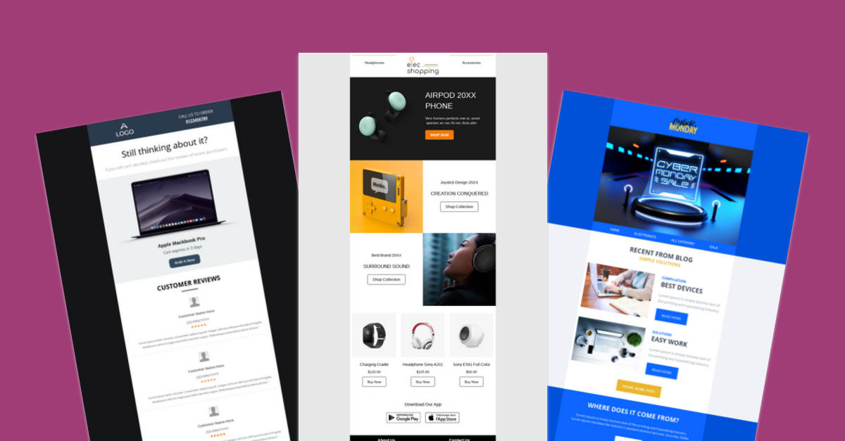 Free Email Templates for Electronics | Unlayer