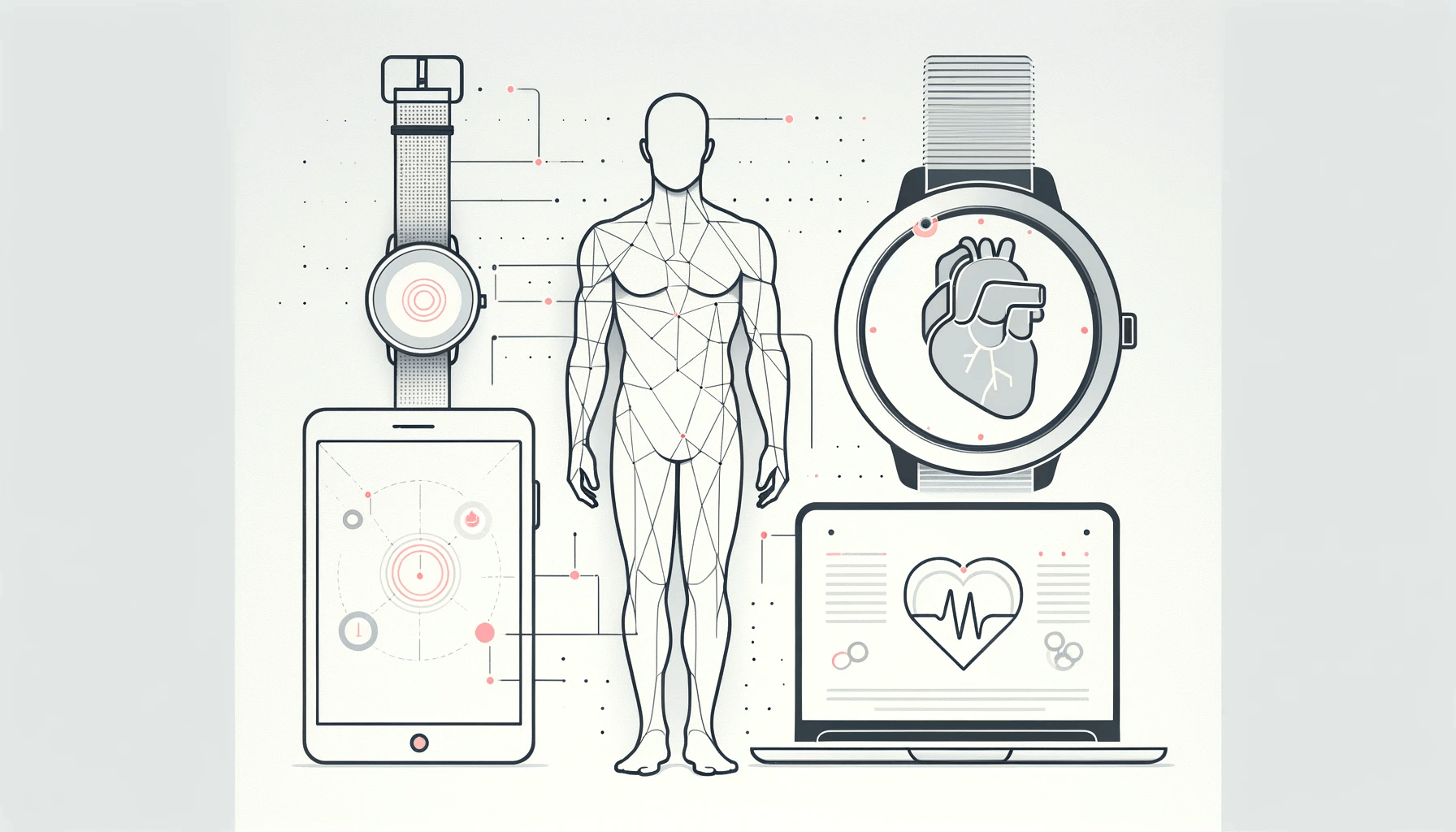 Pieoneers - health tech apps and devices and wearables illustration