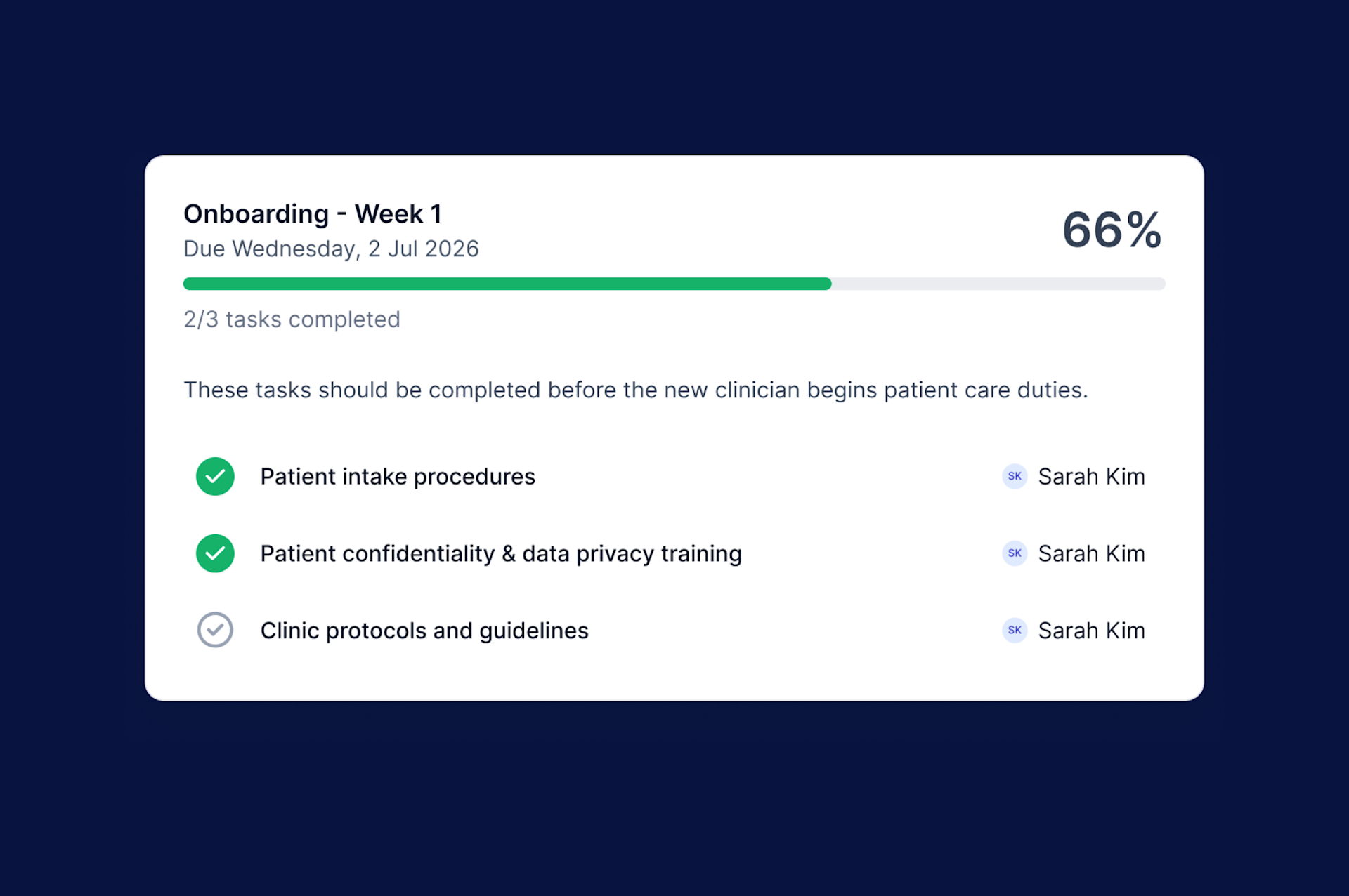 Onboarding UI