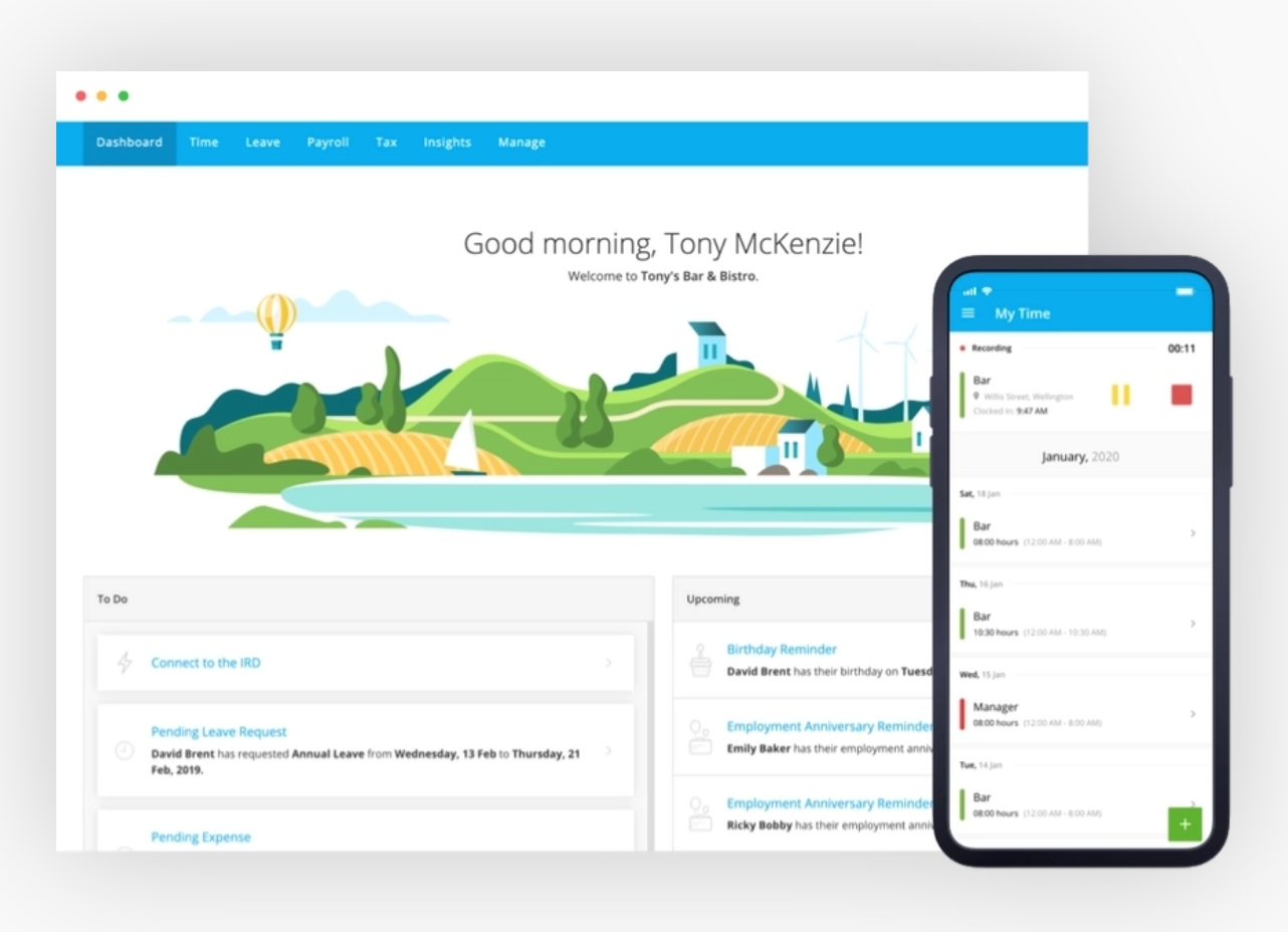 Mockup of PayHero platform