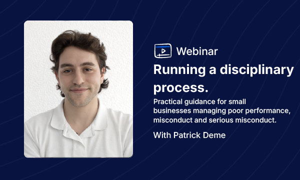 Event: Running a disciplinary process