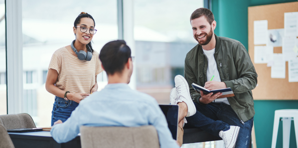 Group discussing HR advice