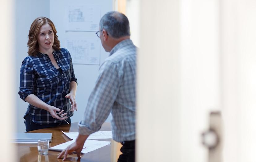 Boss and employee discuss a restraint of trade provision