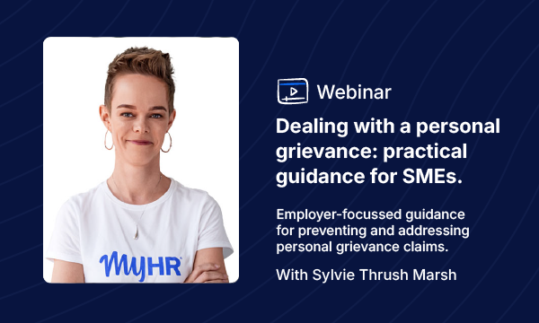 Event: Dealing with a personal grievance: practical guidance for SMEs 