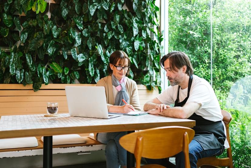 Manager and employee review performance outside