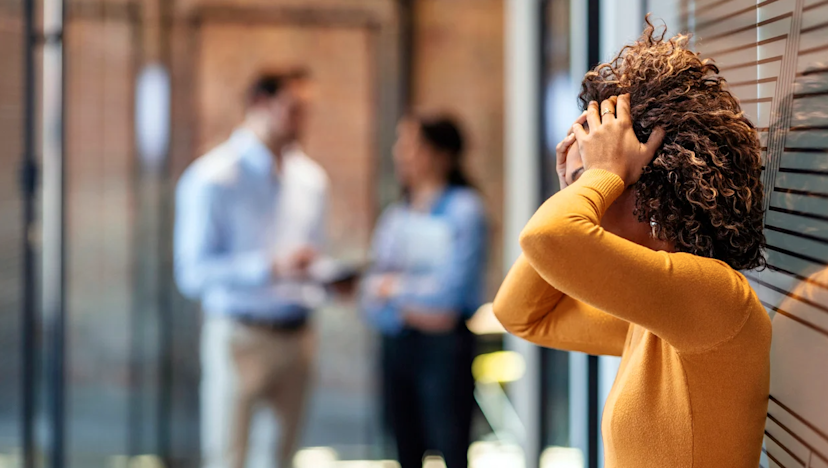 Employee stressed out at her job 