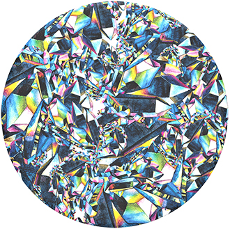 Vue du dessus du bouton PopTop de PopSockets – facette de diamant