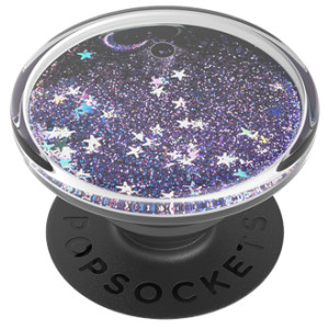 Tidepool Galaxy with Purple Glitter PopSocket PopGrip Expanded