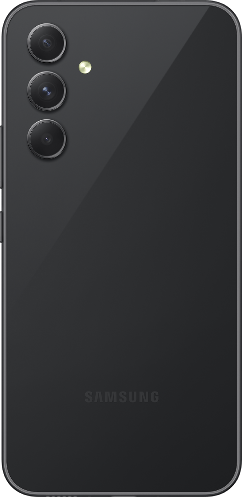 Back view of Samsung Galaxy A54 in graphite colour