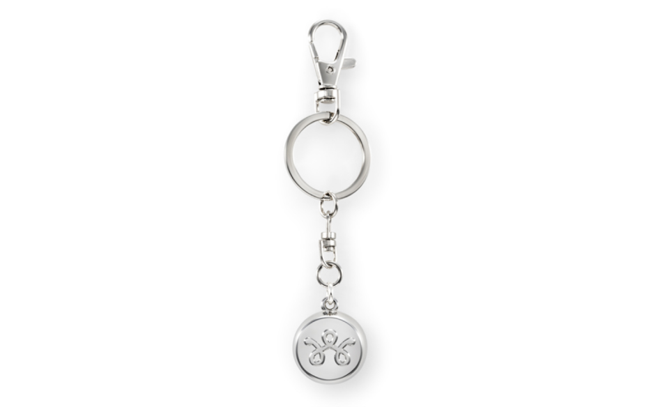 Silver unisex keychain