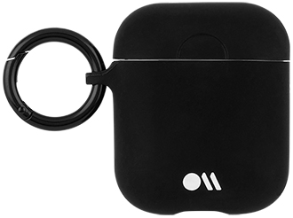 Black Case-Mate Hook Ups AirPods Case on closed AirPods case