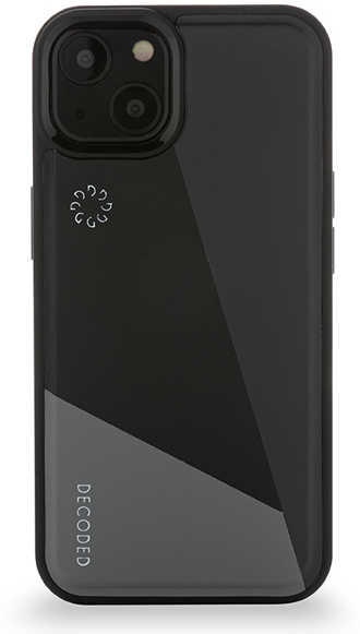 Vue arrière de l’étui Coque arrière fabriqué avec Nike Grind pour iPhone 13 de Decoded noir