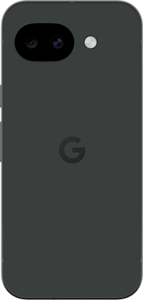 Back view of the Google Pixel 10a in Obsidian.
