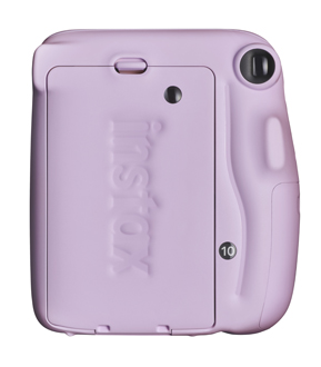 FUJIFILM Instax® Mini 11 camera from the front in Lilac Purple
