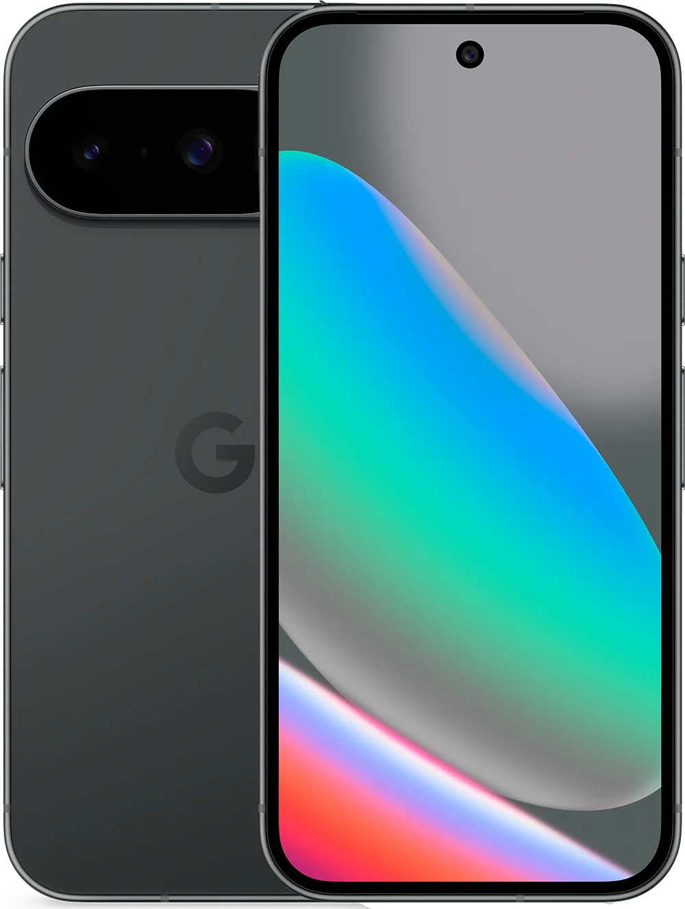 Pixel 10 Obsidian front and back