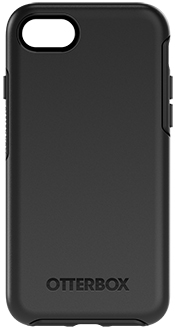 Vue arrière de l’étui OtterBox Symmetry noir pour iPhone 7/8/SE