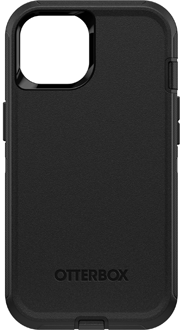 Black OtterBox iPhone 13 Defender Case from the Back