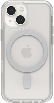 Vue arrière de l’étui d’OtterBox Symmetry+ transparent pour iPhone 13 mini
