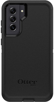 Black OtterBox Galaxy S21 FE Defender Case from the Back