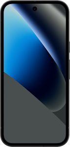 Front view of the Google Pixel 10a in Obsidian