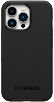 Vue arrière de l’étui d’OtterBox Symmetry+ noir pour iPhone 13 Pro