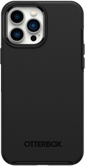 Vue arrière de l’étui d’OtterBox Symmetry+ noir pour iPhone 13 Pro Max