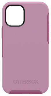 Vue arrière de l’étui d’OtterBox Symmetry rose pour iPhone 12 Mini