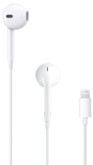 White Apple EarPods with lightning connector